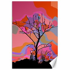 Tree Landscape Abstract Nature Colorful Scene Canvas 20  X 30  by danenraven