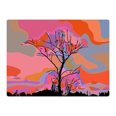Tree Landscape Abstract Nature Colorful Scene Double Sided Flano Blanket (mini)  by danenraven