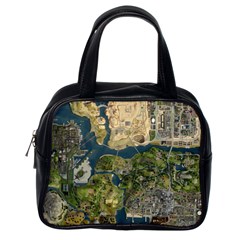 Map Illustration Grand Theft Auto Classic Handbag (One Side)