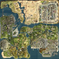 Map Illustration Grand Theft Auto Play Mat (square)