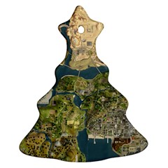 Map Illustration Grand Theft Auto Christmas Tree Ornament (Two Sides)