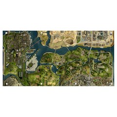 Map Illustration Grand Theft Auto Banner And Sign 8  X 4  by danenraven