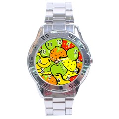 Fruit Food Wallpaper Stainless Steel Analogue Watch