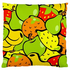 Fruit Food Wallpaper Large Flano Cushion Case (one Side)