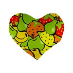 Fruit Food Wallpaper Standard 16  Premium Flano Heart Shape Cushions Front