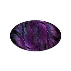 Feather Pattern Texture Form Sticker Oval (10 Pack) by Wegoenart