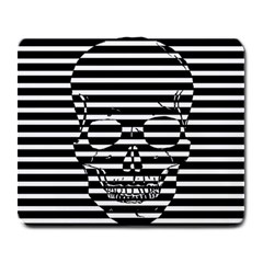 Striped-skull Demonic Skulls-stripe Large Mousepad by Casemiro