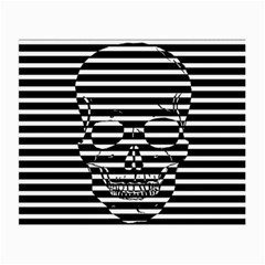 Striped-skull Demonic Skulls-stripe Small Glasses Cloth (2 Sides) by Casemiro