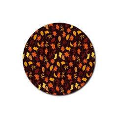 Thanksgiving Rubber Round Coaster (4 Pack) by nateshop