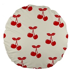 Cherries Large 18  Premium Round Cushions by nateshop