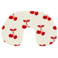 Cherries Travel Neck Pillow by nateshop