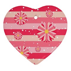Floral-002 Heart Ornament (two Sides) by nateshop