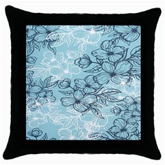 Flowers-25 Throw Pillow Case (black) by nateshop