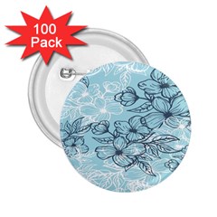 Flowers-25 2 25  Buttons (100 Pack)  by nateshop