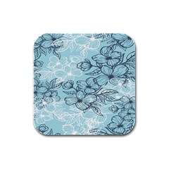 Flowers-25 Rubber Square Coaster (4 Pack) by nateshop