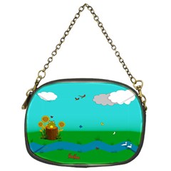 Frog Log Stream River Wallpaper Chain Purse (one Side) by Ravend