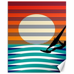 Waves Windsurfer Sun Canvas 16  X 20 