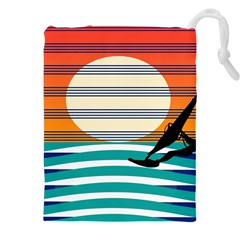 Waves Windsurfer Sun Drawstring Pouch (5xl)