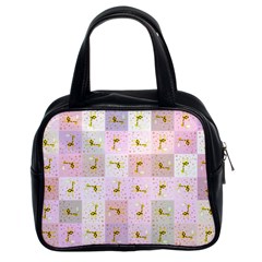 Giraffe Pattern Art Background Classic Handbag (two Sides)