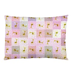 Giraffe Pattern Art Background Pillow Case (two Sides) by Ravend