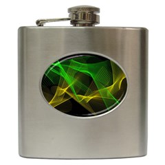 Abstract Pattern Hd Wallpaper Background Hip Flask (6 Oz)