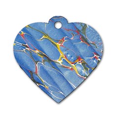 Art Marble Stone Rock Pattern Design Wallpaper Dog Tag Heart (two Sides)