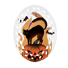 Halloween Ornament (oval Filigree) by Sparkle