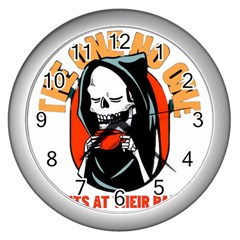 Halloween Wall Clock (silver) by Sparkle