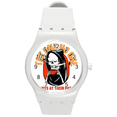 Halloween Round Plastic Sport Watch (m) by Sparkle