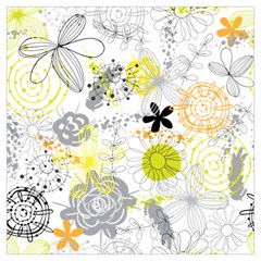 Doodle Flowers Hand Drawing Pattern Lightweight Scarf  by danenraven