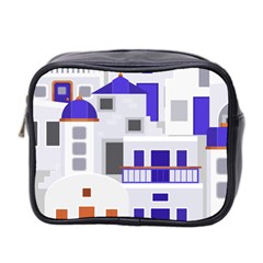 Background Santorini Greece Mini Toiletries Bag (two Sides)