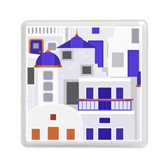 Background Santorini Greece Memory Card Reader (square)