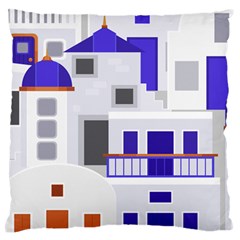 Background Santorini Greece Standard Flano Cushion Case (one Side)