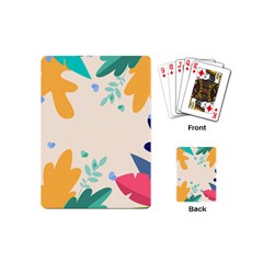 Border Leaves Design Frame Playing Cards Single Design (mini)