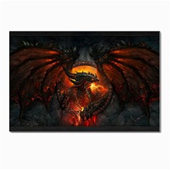 Red And Black Dragon Fire Postcard 4 x 6  (pkg Of 10) by danenraven