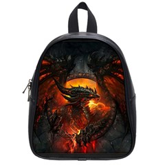 Red And Black Dragon Fire School Bag (small) by danenraven