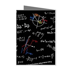 Black Background Text Overlay  Mathematics Formula Mini Greeting Cards (pkg Of 8) by danenraven