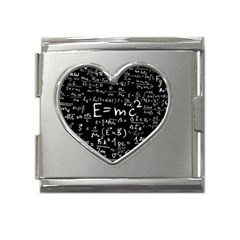 Science Einstein Formula Mathematics Physics Mega Link Heart Italian Charm (18mm) by danenraven