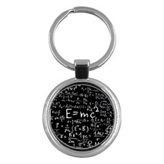 Science Einstein Formula Mathematics Physics Key Chain (round) by danenraven