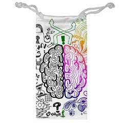 Anatomy Brain Head Medical Psychedelic  Skull Jewelry Bag by danenraven