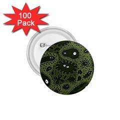 Green Bacteria Digital Wallpaper Eyes Look Biology Pattern 1 75  Buttons (100 Pack)  by danenraven