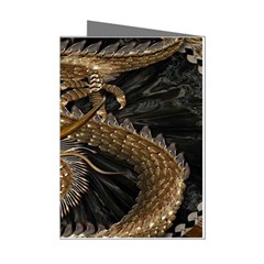 Gold And Silver Dragon Illustration Chinese Dragon Animal Mini Greeting Cards (pkg Of 8) by danenraven