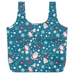 Santa Claus Illustration  Background Full Print Recycle Bag (xl) by danenraven