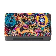 Doodle Wallpaper Texture Grafiti Multi Colored Art Memory Card Reader With Cf by danenraven