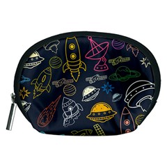 Seamless Outer Space Pattern Accessory Pouch (medium) by danenraven