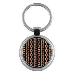 Gold Chain Jewelry Seamless Pattern Key Chain (round)