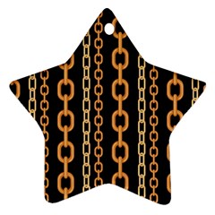 Gold Chain Jewelry Seamless Pattern Star Ornament (two Sides) by Ravend