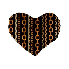 Gold Chain Jewelry Seamless Pattern Standard 16  Premium Flano Heart Shape Cushions by Ravend