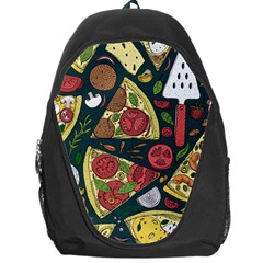 Vector Seamless Pizza Slice Pattern Hand Drawn Pizza Illustration Great Pizzeria Menu Background Backpack Bag