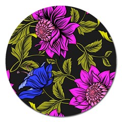 Botany Floral Flower Plant Petals Magnet 5  (round) by Wegoenart